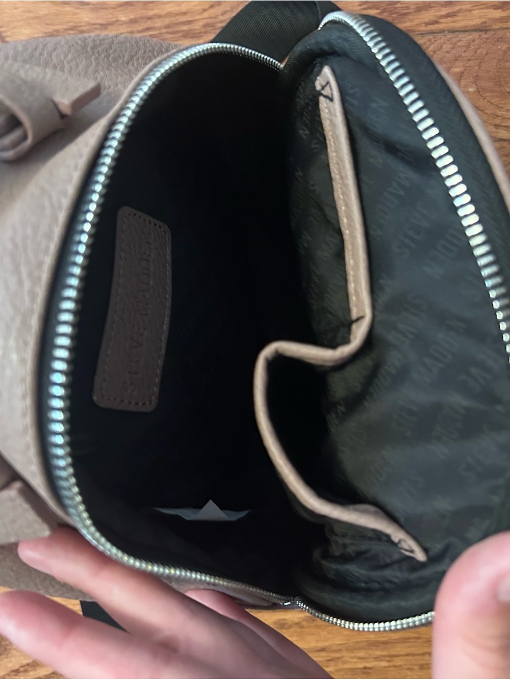 Steve Madden Quilted Mini Backpack in Dusty Mauve - Picture 2 of 2